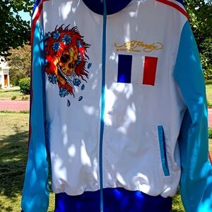 Vintage,official Ed Hardy by Christian Audigier French Olympic team jacket.